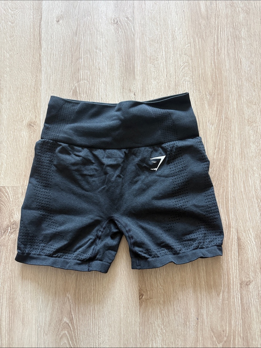 Gymshark Black Seamless High-Waist Athletic Shorts